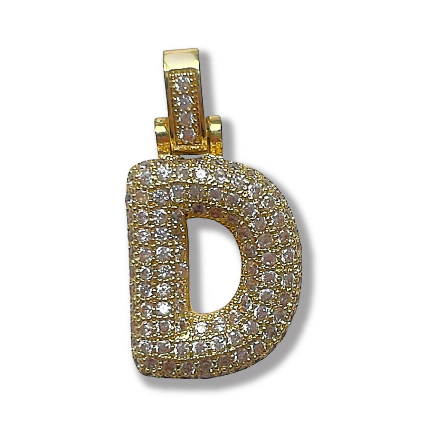 Diamanté initial pendants