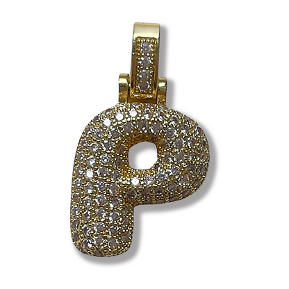 Diamanté initial pendants